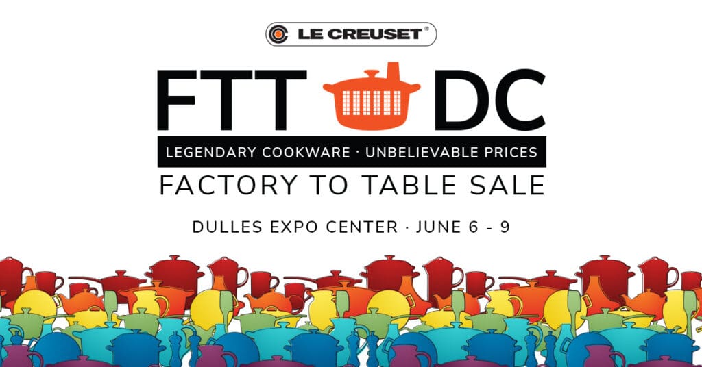 Le Creuset Factory to Table Sale Dulles Expo Center